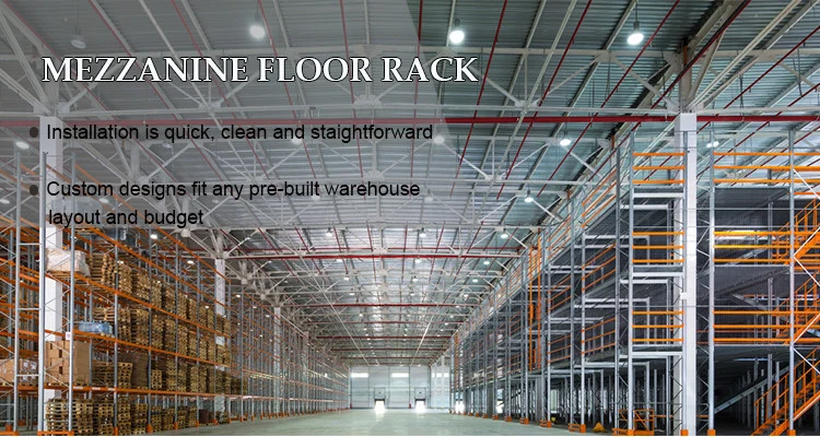 Mezzanine Racking for Warehouse Storage Steel Platform Racking &amp; Shelves