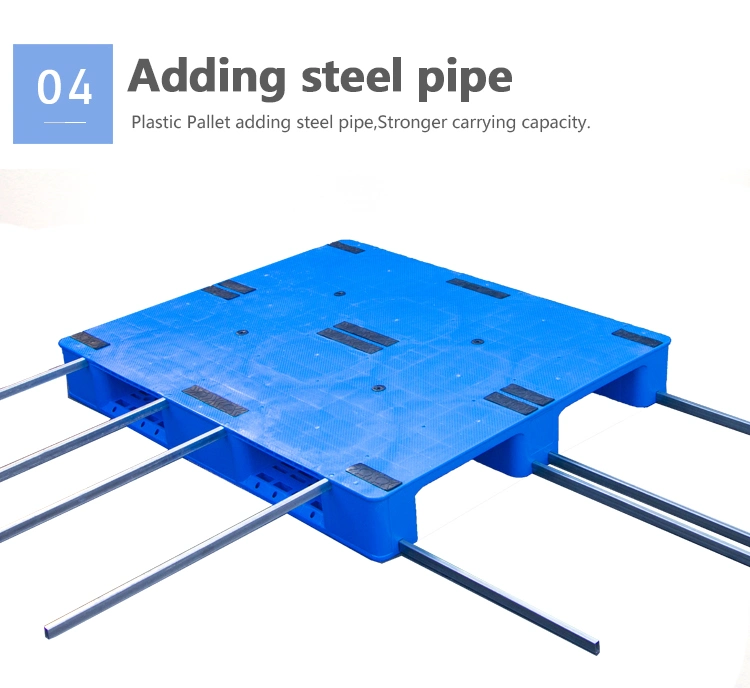 HDPE/PP Warehouse Storage Plastic Pallet with 3 Runners Back