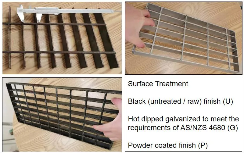 19-W-4 Galvanized Steel Light-Duty Bar Grating Platform Used Serrated Shape with 1&quot; Depth Bearing Bar