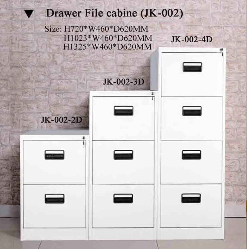 Office Furniture Desk Metal Vertical Filing 4 Drawer Lateral Steel File Cabinet (Light gray white and black)