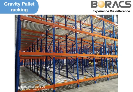 Cold Room Heavy Duty Steel Rack, Automatic Logistics Equipment Gravity Pallet Flow Racking
