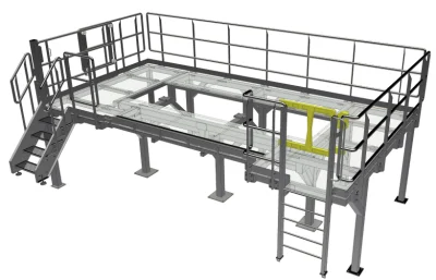 Grating Pallet Rack Platform Industrial Prefabricated Steel Multi-Level Corrosion Protection