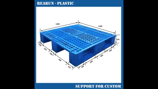 Heavy Duty Double Side Plastic Pallet for Warehouse Storage & Stacking