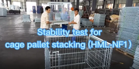 Stackable Collapsible Folding Storage Metal Steel Wire Mesh Pallet Cage for Sale